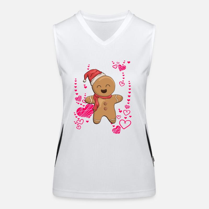 Lebkuchen mit Herzen lecker Funktionelles Kontrast-Tank Top für Frauen