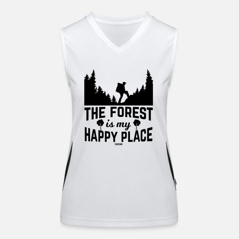 Forest Nature Camping Mountains Women's Functional Contrast Tank Top