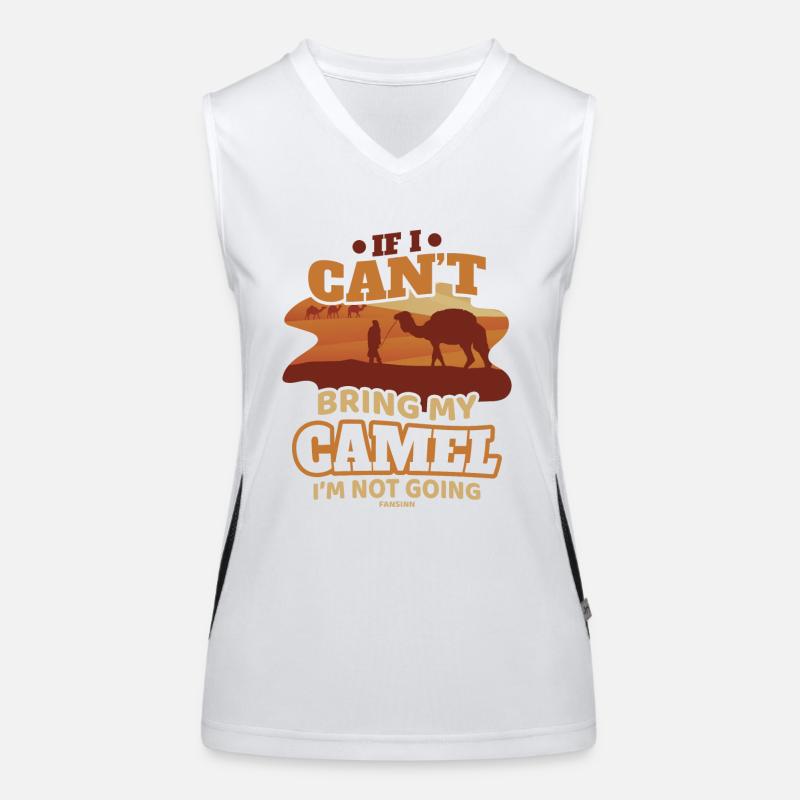 If I Can't Bring My Camel I'm Not Going Funktionelles Kontrast-Tank Top für Frauen