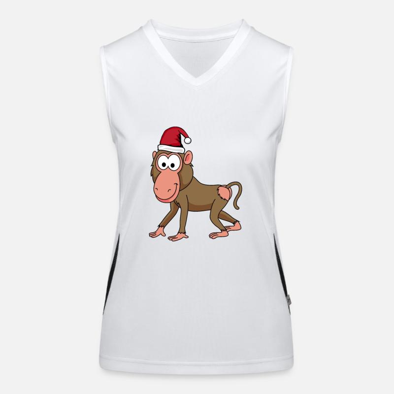Monkey monkey Christmas Women's Functional Contrast Tank Top