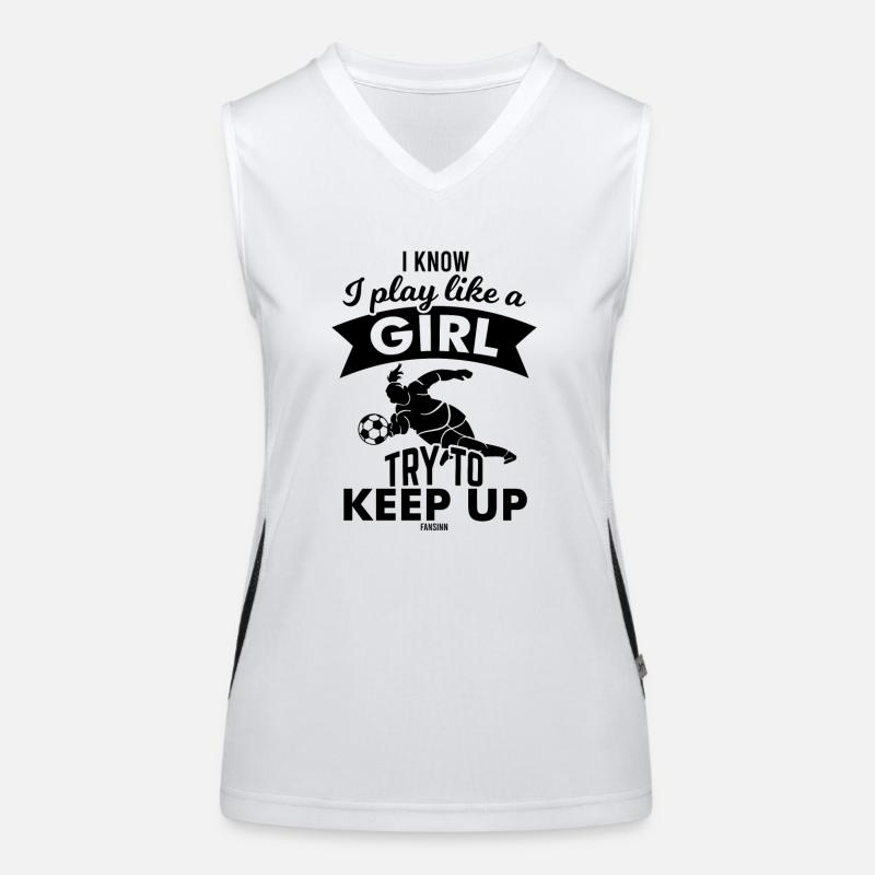 Mädchenfußball Funktionelles Kontrast-Tank Top für Frauen