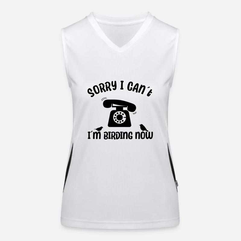 Birdwatcher - Sorry I Cant Im Birding Now Funktionelles Kontrast-Tank Top für Frauen