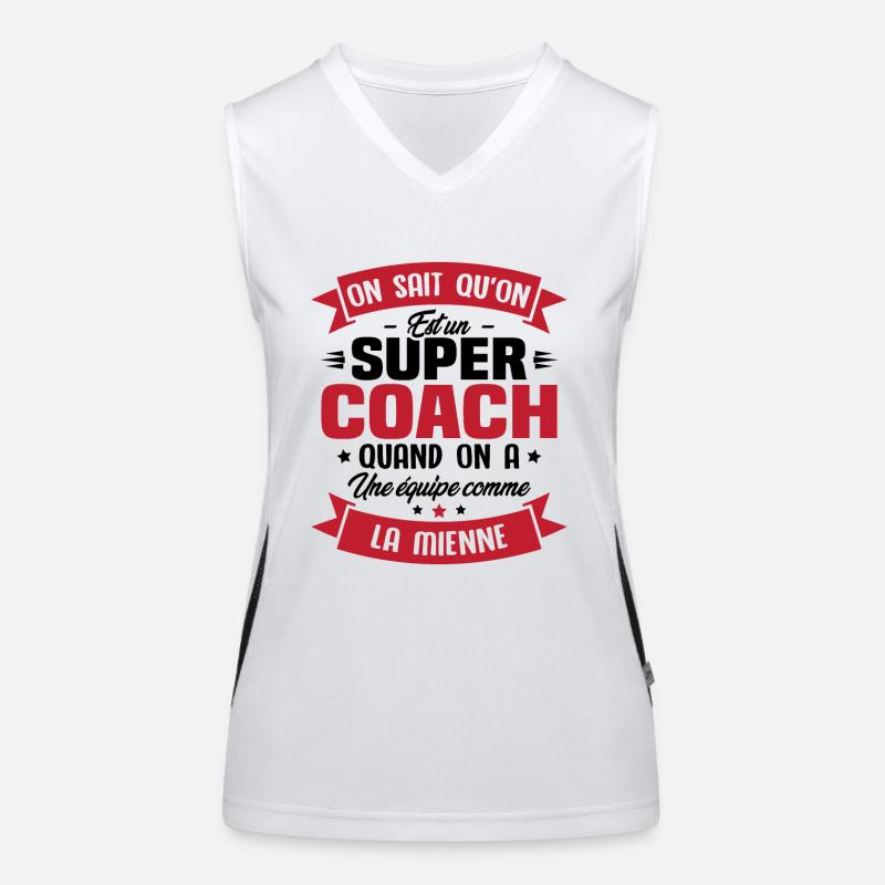 On sait qu'on est un super coach Débardeur respirant contrasté Femme