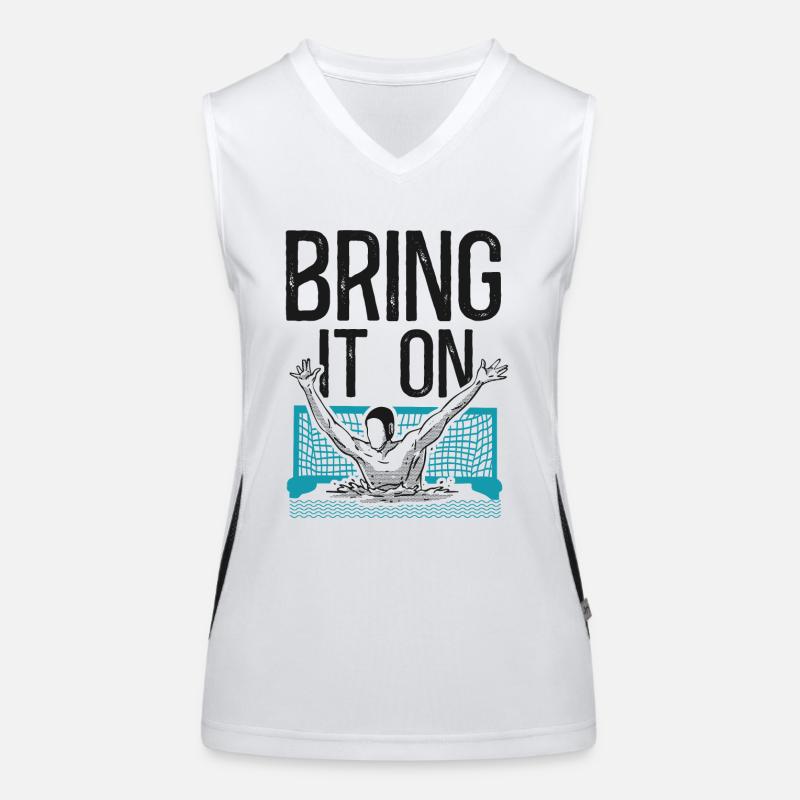 Water Polo Vintage Bring It On Funktionelles Kontrast-Tank Top für Frauen