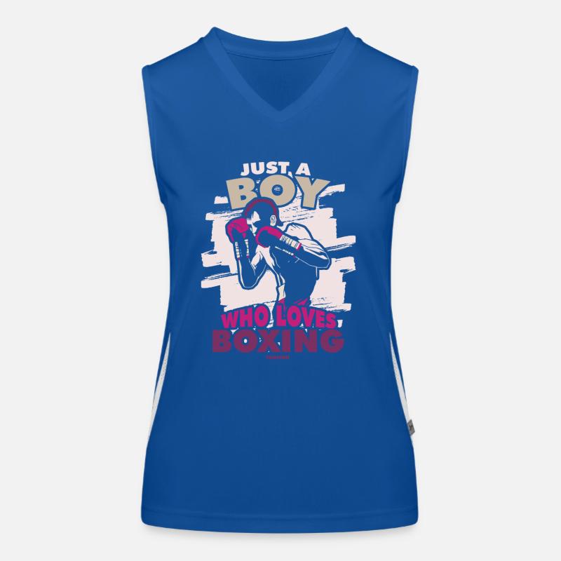 Juste un garçon qui aime la boxe Débardeur respirant contrasté Femme