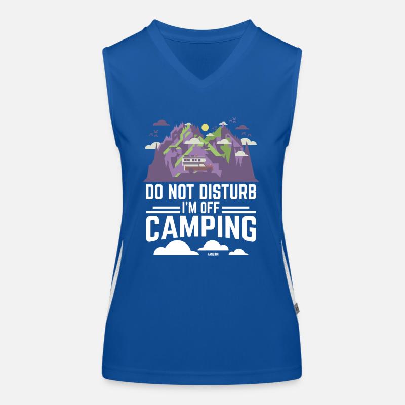 Camping Campingplatz Urlaub Zelt Geschenk Funktionelles Kontrast-Tank Top für Frauen