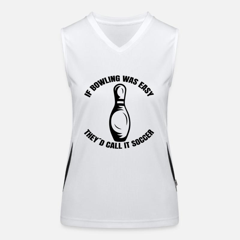 Bowling Cadeau Boule de bowling Cône Bowling bowling Débardeur respirant contrasté Femme
