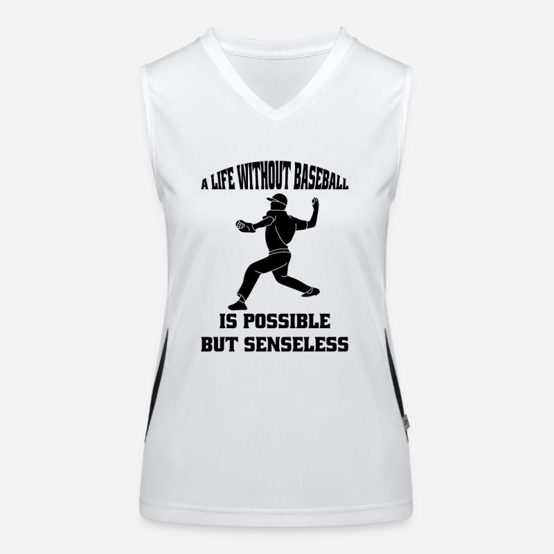 Baseball Baseball Game Gift Baseball Lovers Women's Functional Contrast Tank Top