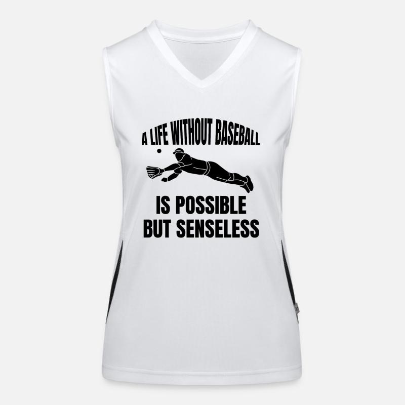 Baseball Baseball Game Baseball Lovers Gift Women's Functional Contrast Tank Top