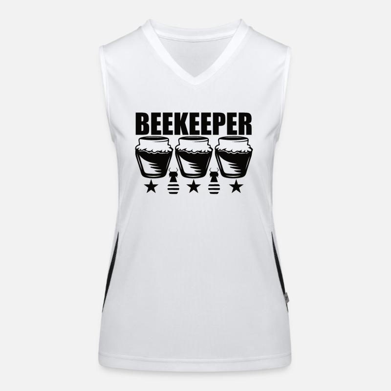 Bees Beekeeping Beekeeper Honey Beekeeper Funny Women's Functional Contrast Tank Top