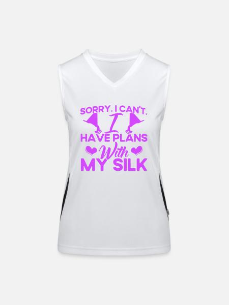 Aerial Yoga Gymnasts Aerial Silk Aerial Yoga W - Women's Functional Contrast Tank Top - white/black - Front