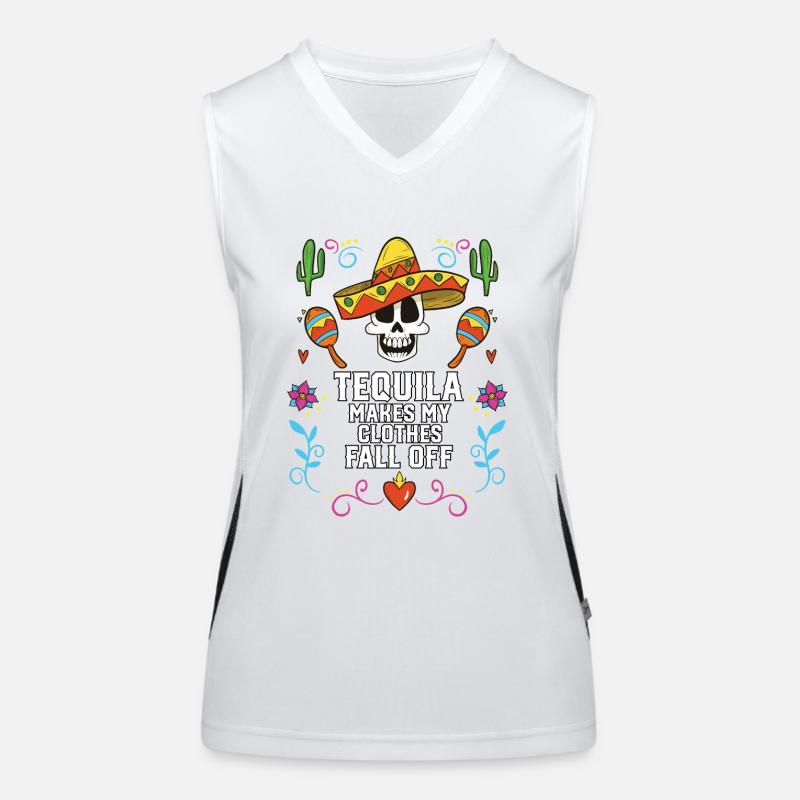 Tequila Makes My Clothes Fall Off Alcoholic Funktionelles Kontrast-Tank Top für Frauen