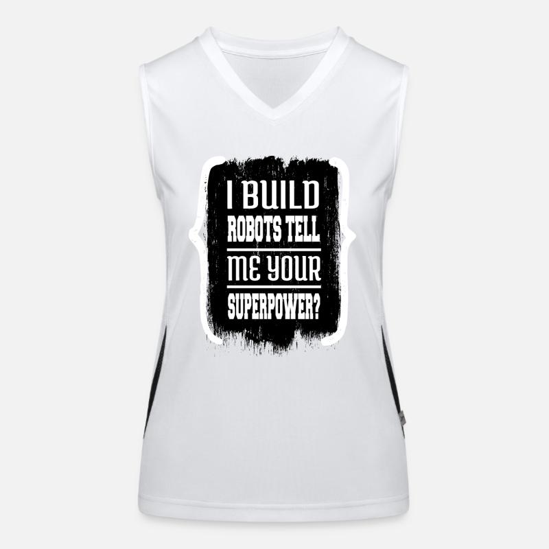 birthday robotics engineering Funktionelles Kontrast-Tank Top für Frauen