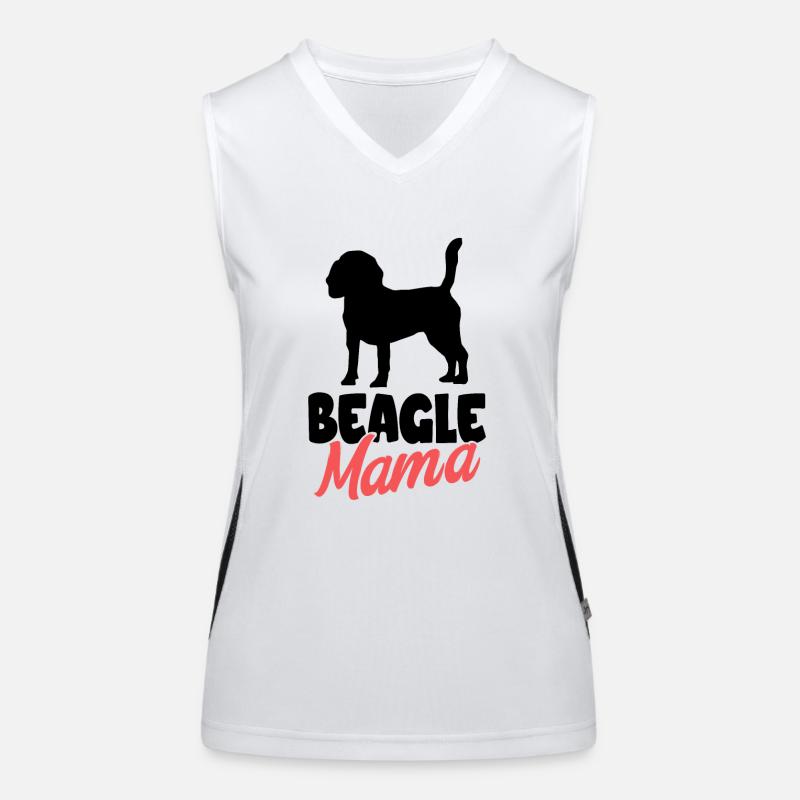 Beagle Funktionelles Kontrast-Tank Top für Frauen