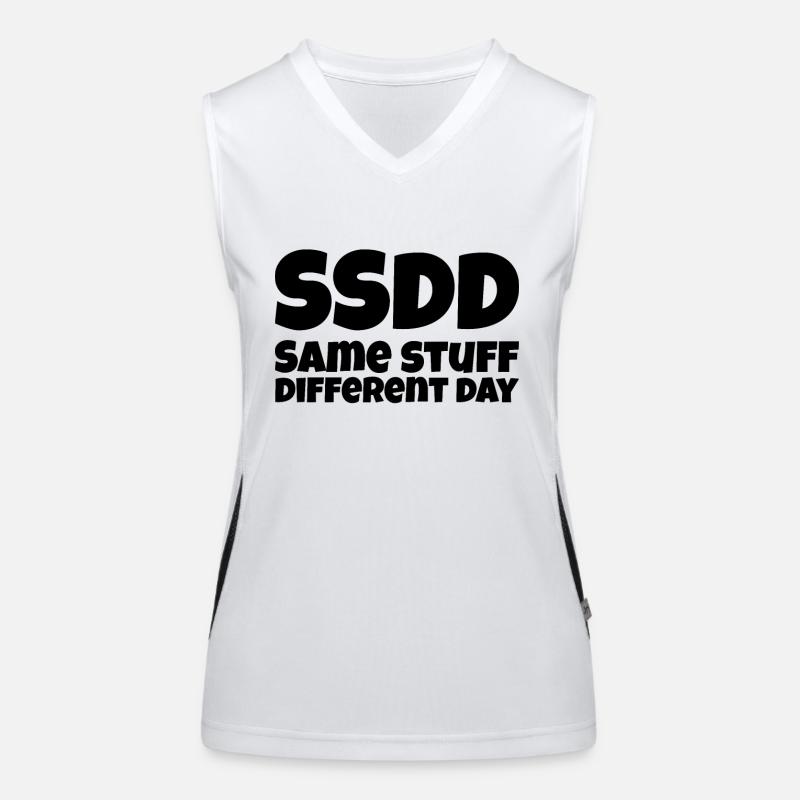 Same Stuff different day Funktionelles Kontrast-Tank Top für Frauen