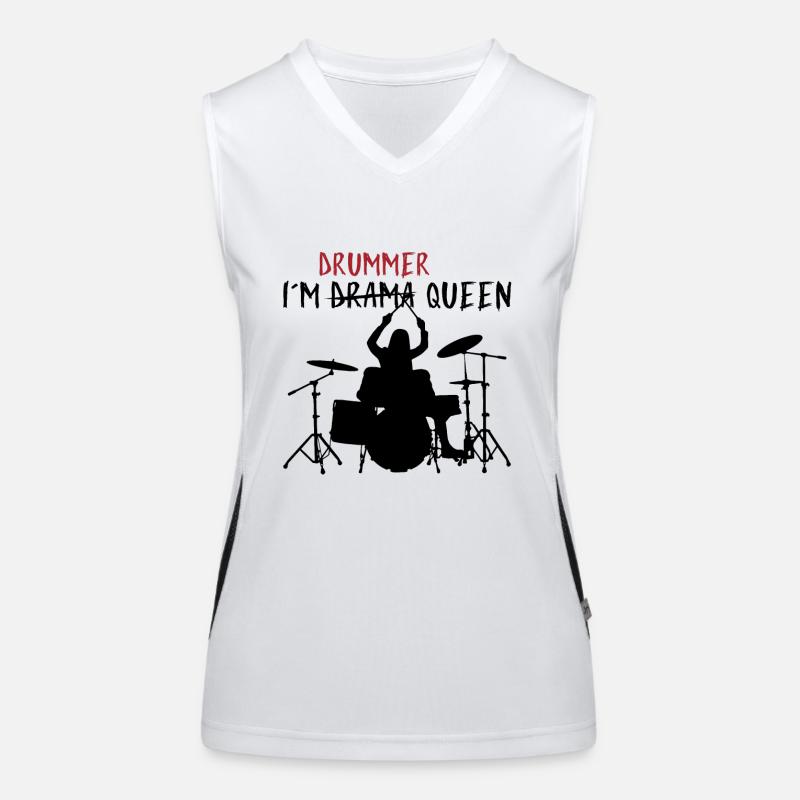 In the Drummer Queen for Percussionists & Drummers Women's Functional Contrast Tank Top