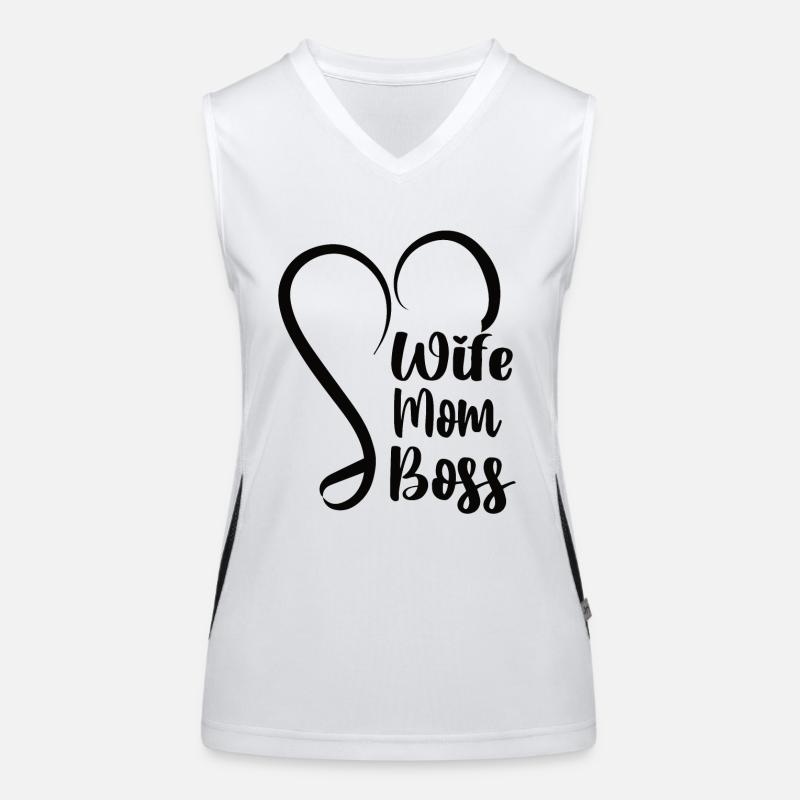 Mutter Ehefrau Boss Muttertag Beste Mama Frau Chef Funktionelles Kontrast-Tank Top für Frauen