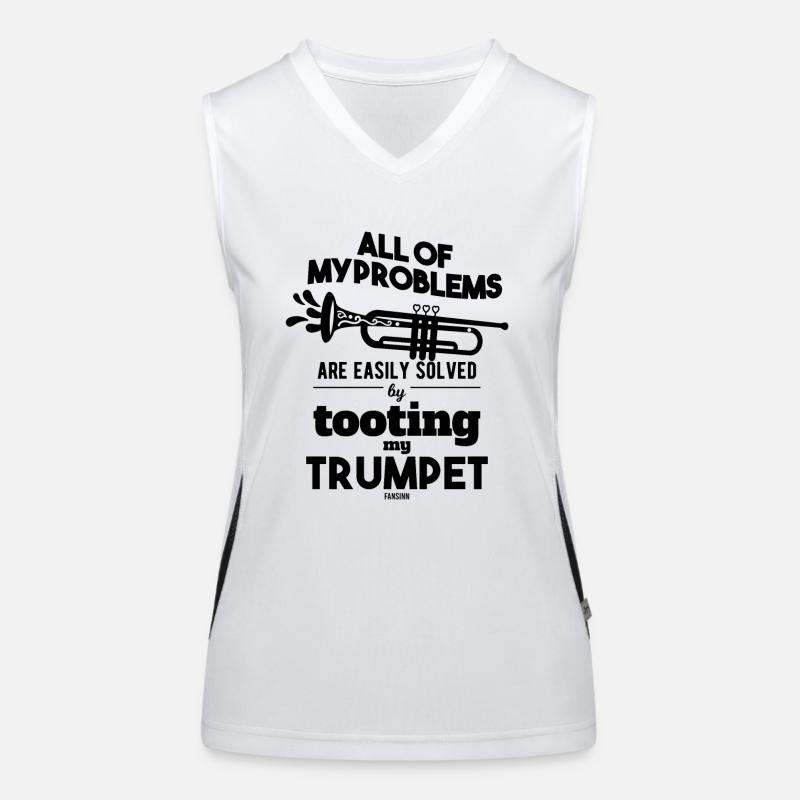 Trompete Posaune Orchester Dirigent Funktionelles Kontrast-Tank Top für Frauen