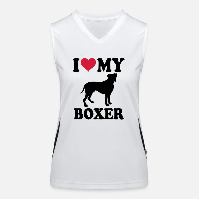 German boxer Women's Functional Contrast Tank Top