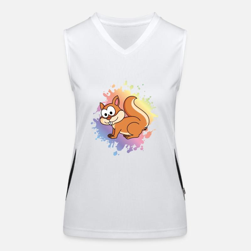 Eichhörnchen Comic Tier Funktionelles Kontrast-Tank Top für Frauen