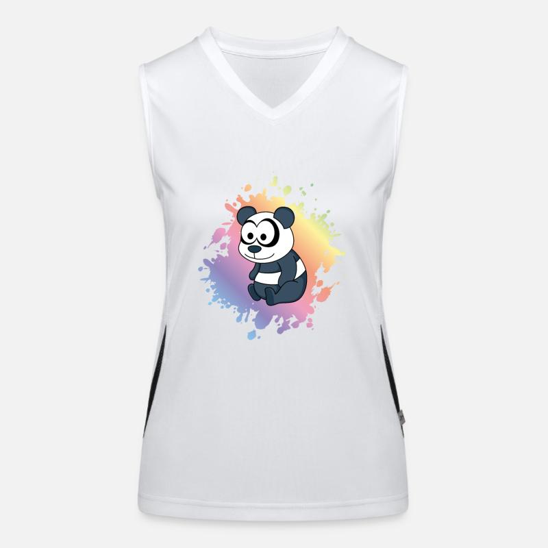 Panda Comic Animal Débardeur respirant contrasté Femme