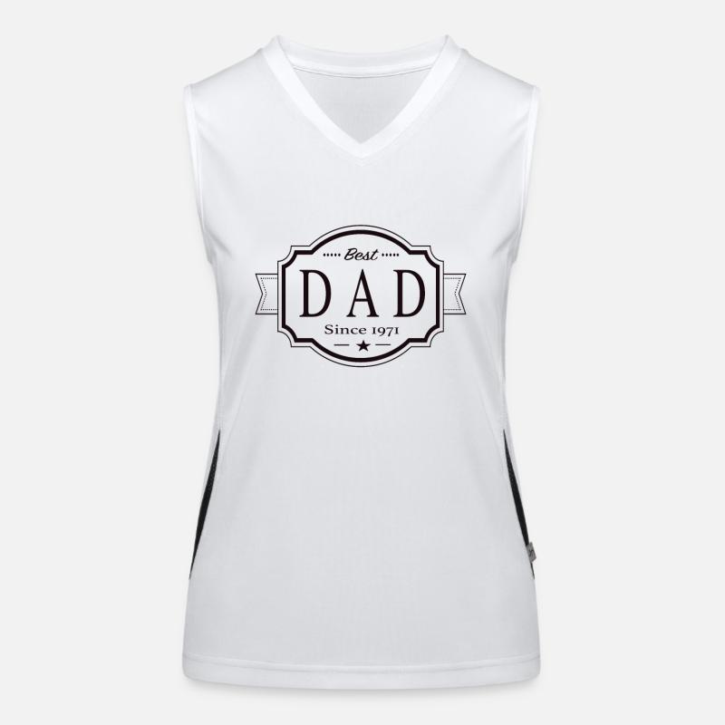 Bester Papa seit 1971 Funktionelles Kontrast-Tank Top für Frauen