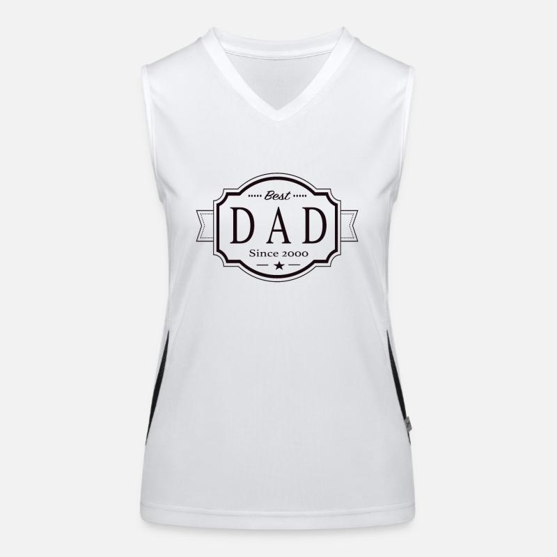 Bester Papa seit 2000 Funktionelles Kontrast-Tank Top für Frauen