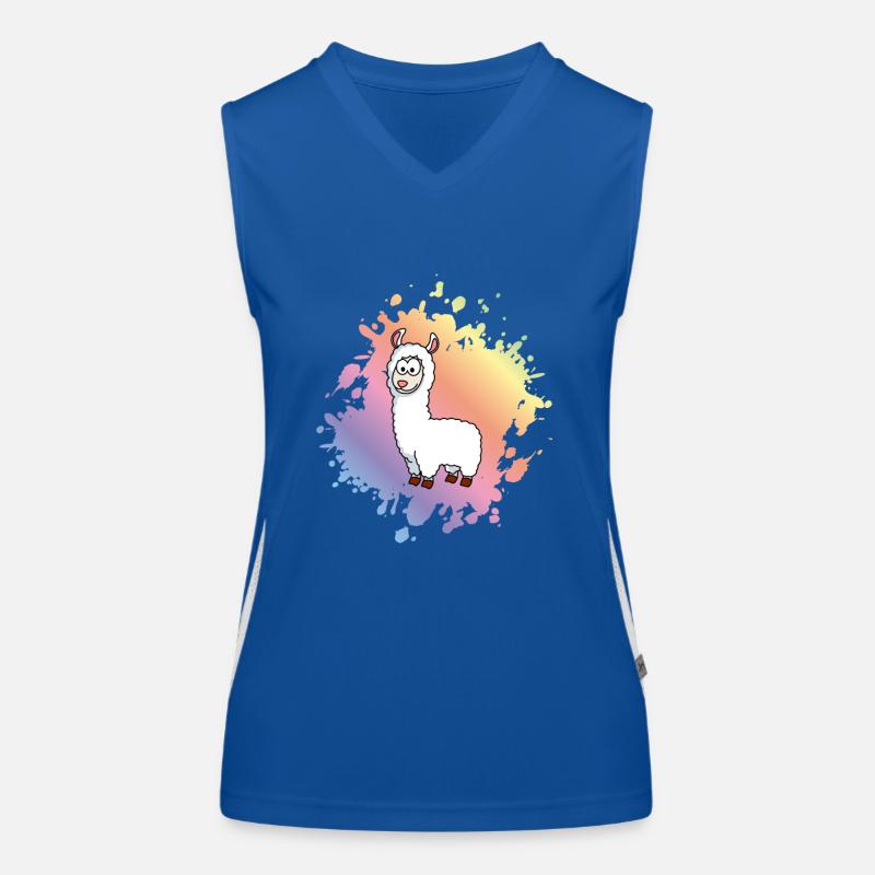 Alpaka Comic Tier Funktionelles Kontrast-Tank Top für Frauen