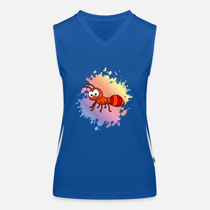 Ant Comic Animal Women's Functional Contrast Tank Top