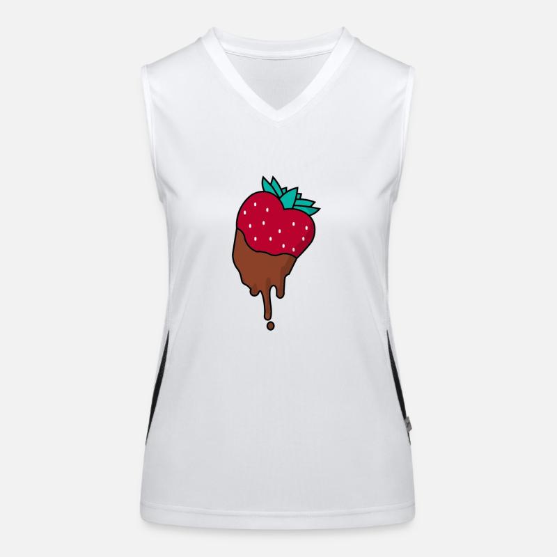 Fraise au chocolat Débardeur respirant contrasté Femme