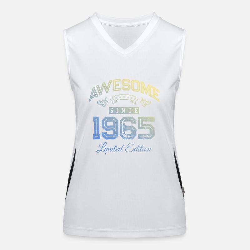 1965 awesome since Funktionelles Kontrast-Tank Top für Frauen