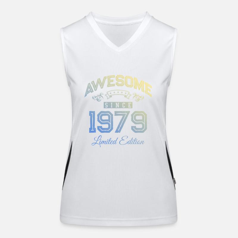1979 awesome since Funktionelles Kontrast-Tank Top für Frauen