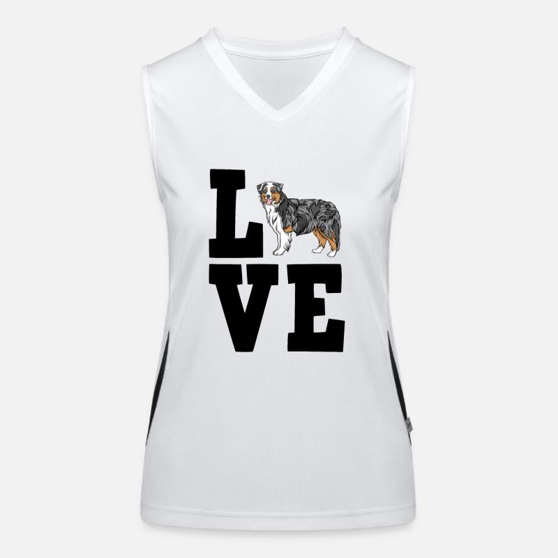 Australian Shepherd Funktionelles Kontrast-Tank Top für Frauen