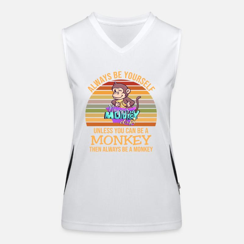 Sei Ein Affe lustiger Spruch Funktionelles Kontrast-Tank Top für Frauen