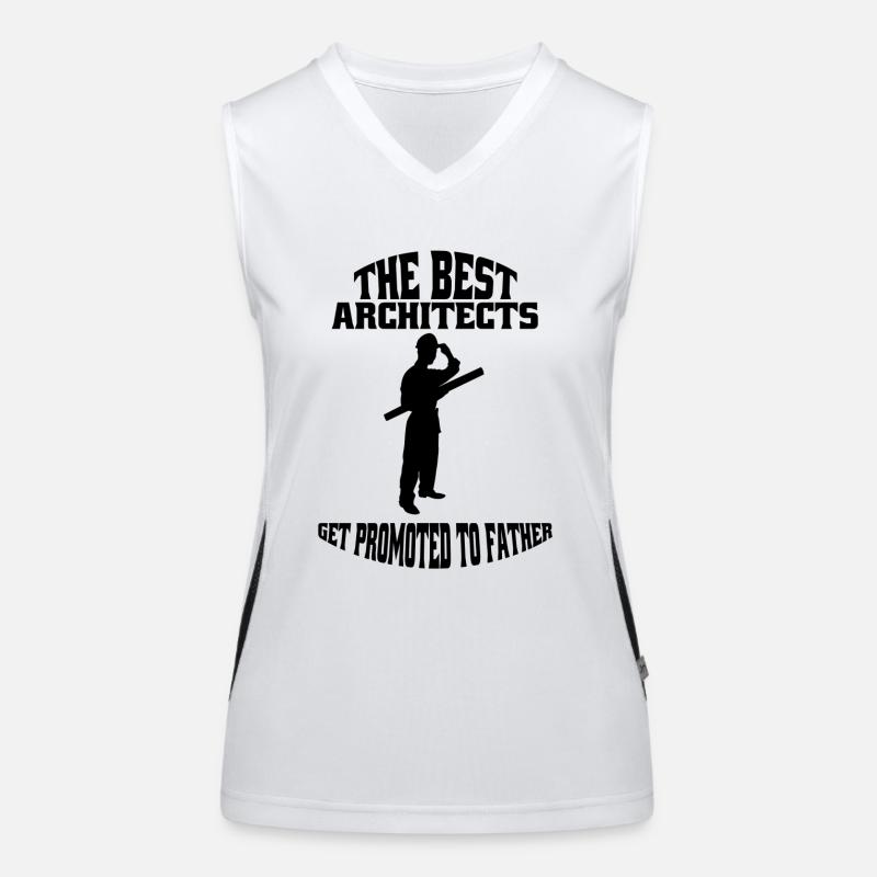 Architect Spruch Construction Manager Architecture Draughtsman Women's Functional Contrast Tank Top