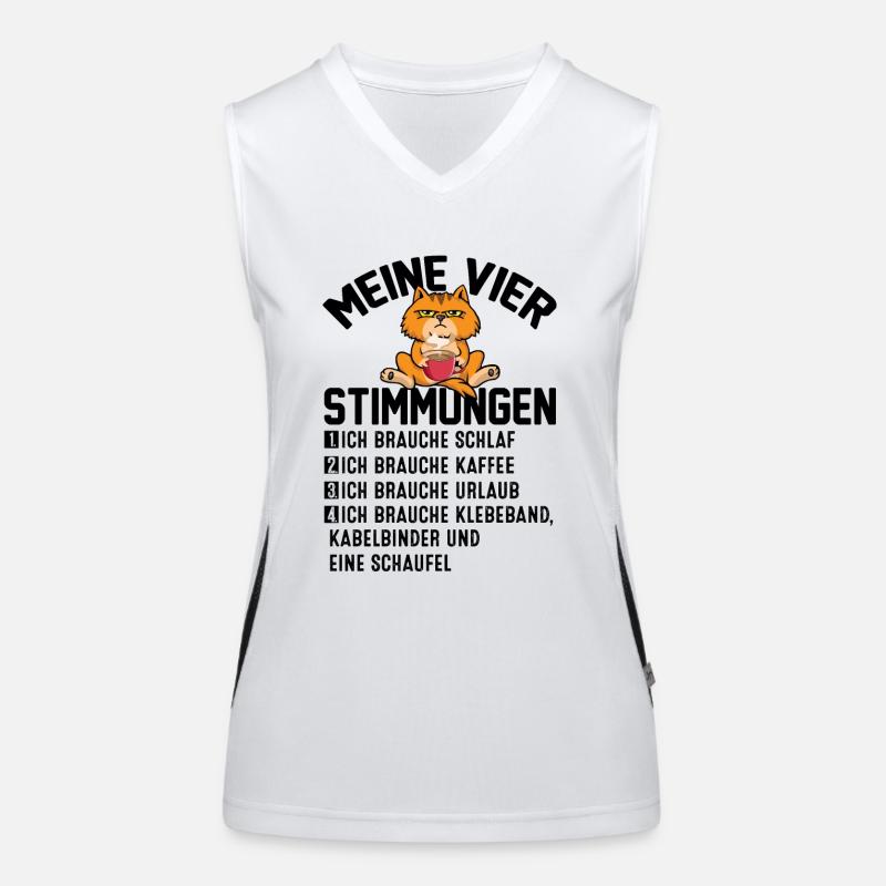 Meine Vier Stimmungen Funktionelles Kontrast-Tank Top für Frauen