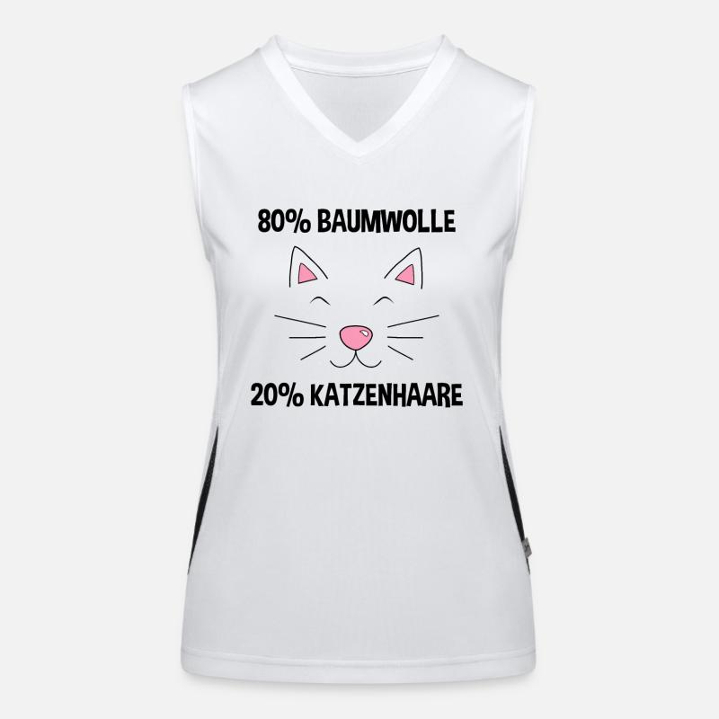 Baumwolle Katze Haar Katze Sprüche Funktionelles Kontrast-Tank Top für Frauen