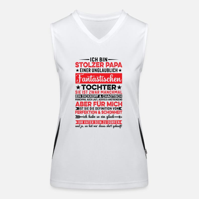 Ich Bin Stolzer Papa Vater Tochter Eltern Funktionelles Kontrast-Tank Top für Frauen