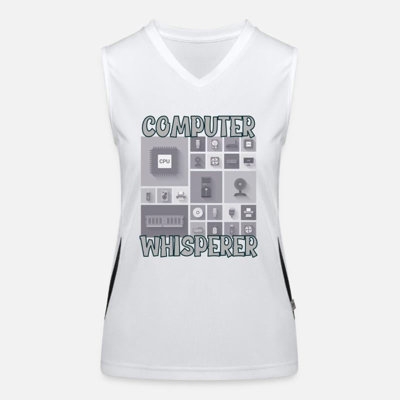 Computer Whisperer IT Tech Support Nerds Geeky Women's Functional Contrast Tank Top