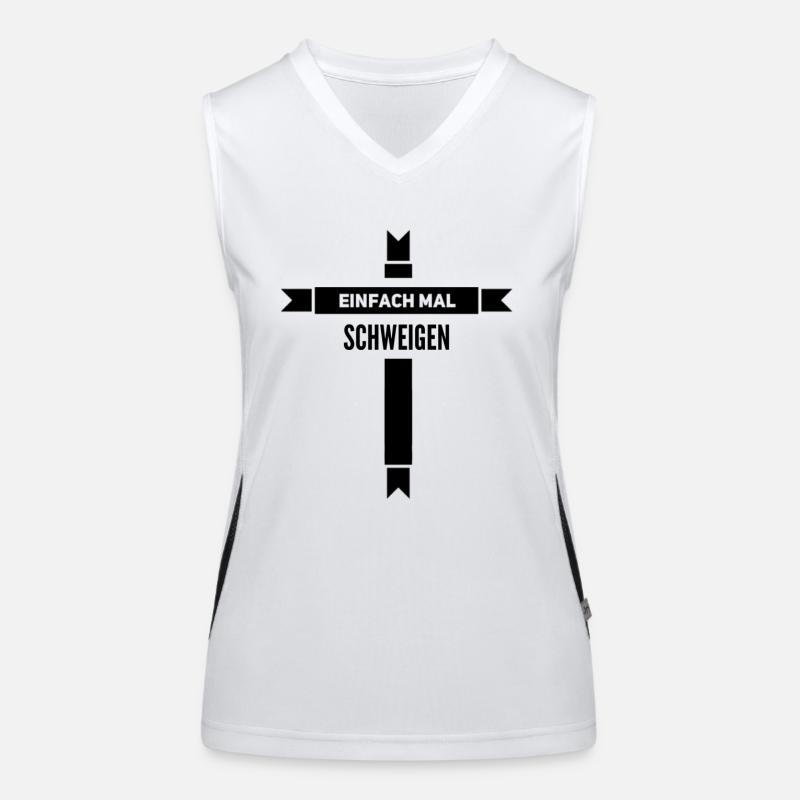 Einfach mal schweigen Funktionelles Kontrast-Tank Top für Frauen
