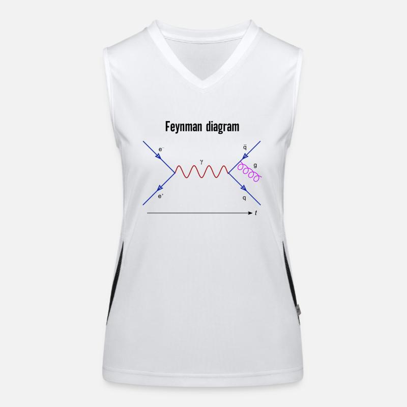Feynman Diagram Physics Quantum Fields Physics Funktionelles Kontrast-Tank Top für Frauen