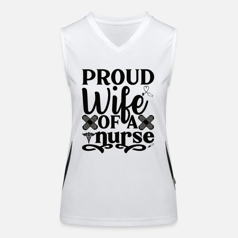Ehefrau einer Krankenschwester Funktionelles Kontrast-Tank Top für Frauen