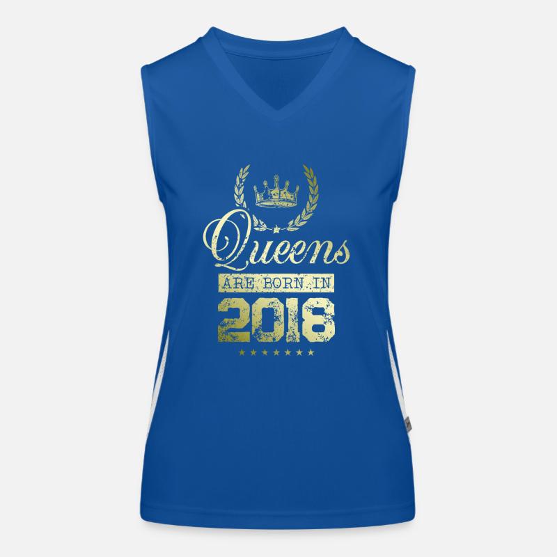 Queens born in 2018 Funktionelles Kontrast-Tank Top für Frauen