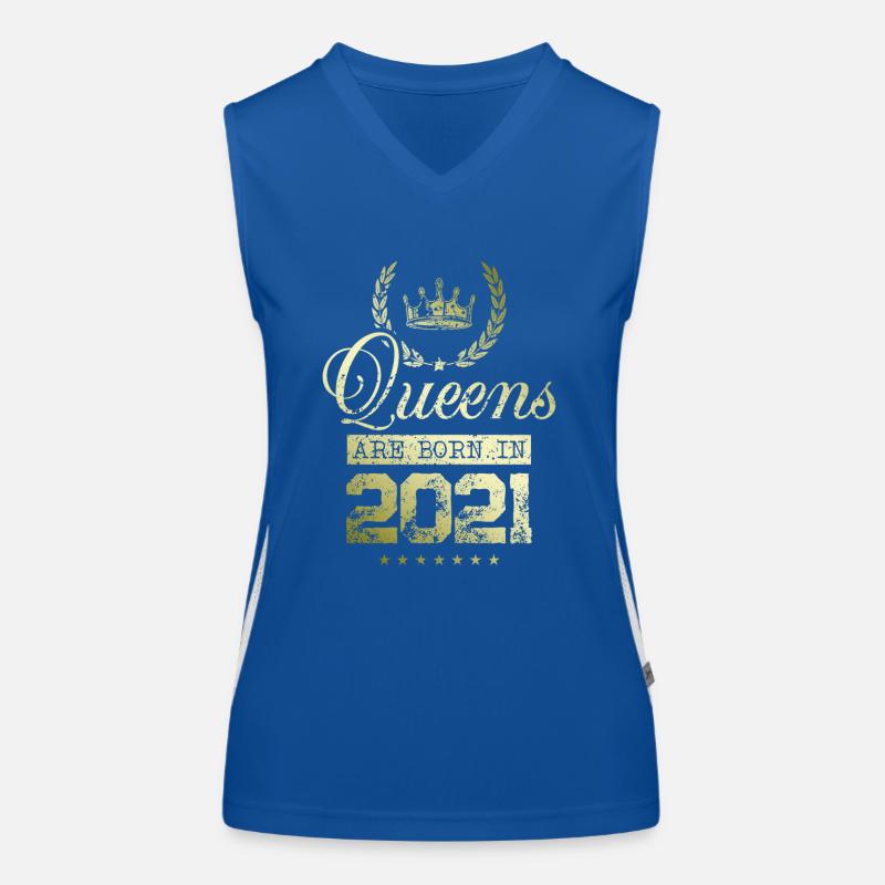 Queens born in 2021 Funktionelles Kontrast-Tank Top für Frauen