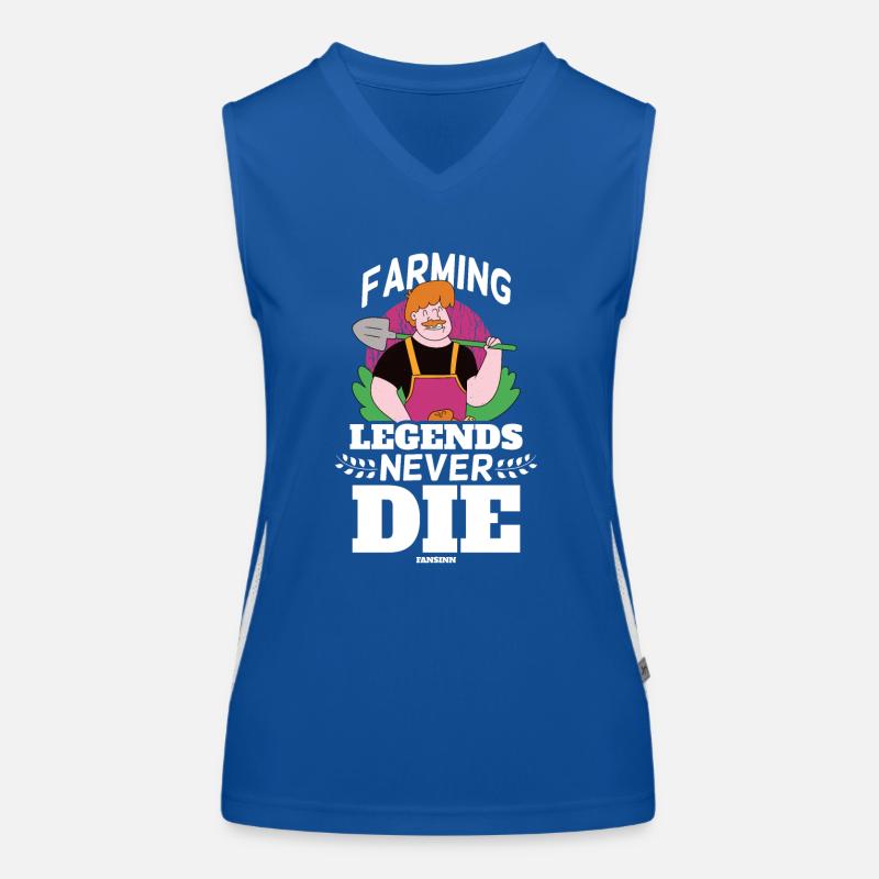 Farming Legends Never Die Funktionelles Kontrast-Tank Top für Frauen