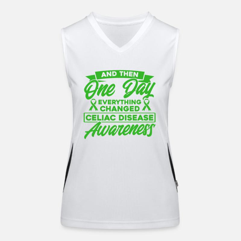 Celiac Disease Support Celiac Fighter Celiac Disease B Women's Functional Contrast Tank Top