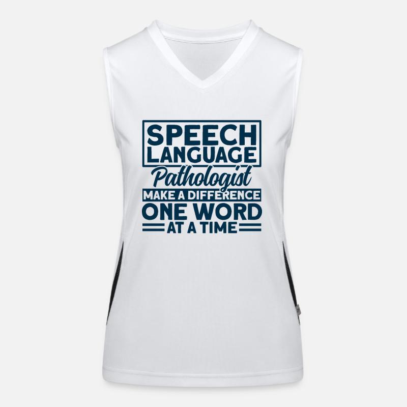 Therapy Assistant SLP Speech Therapy Gift Women's Functional Contrast Tank Top