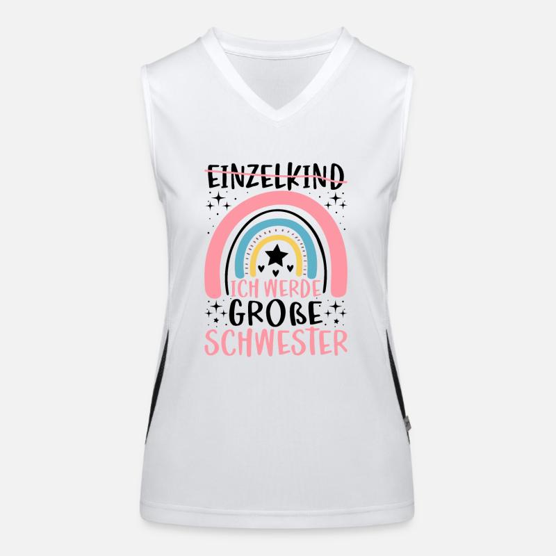 Ich Werde Große Schwester Funktionelles Kontrast-Tank Top für Frauen