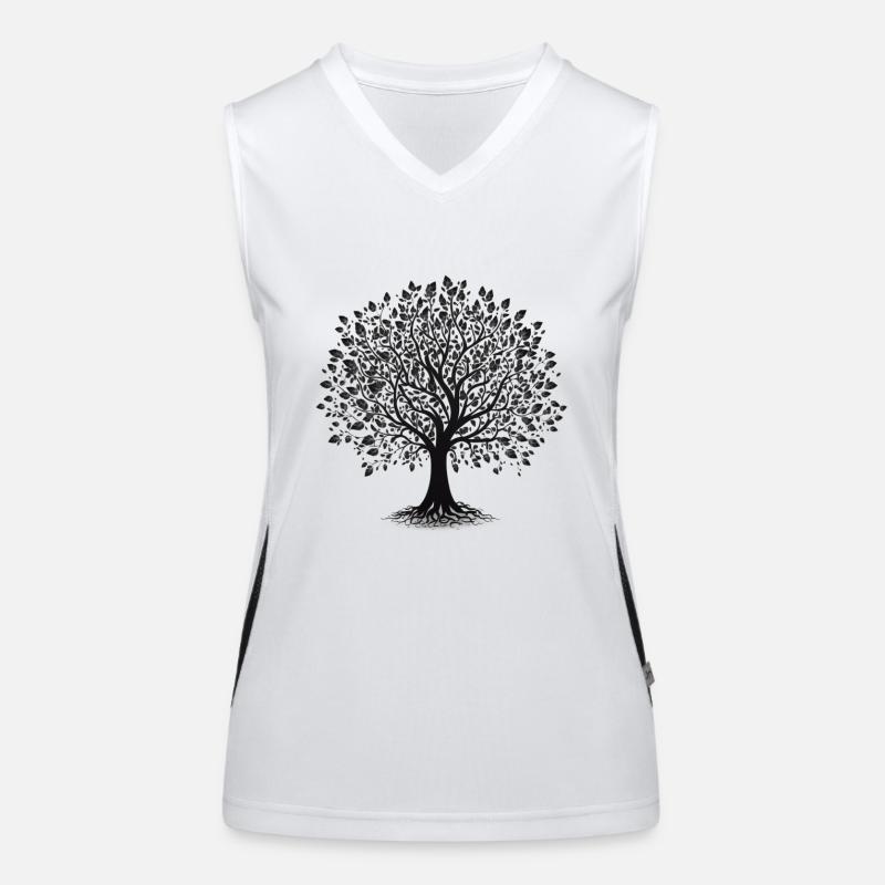 Baum des Lebens, illustration de conception d’arbre de vie Débardeur respirant contrasté Femme