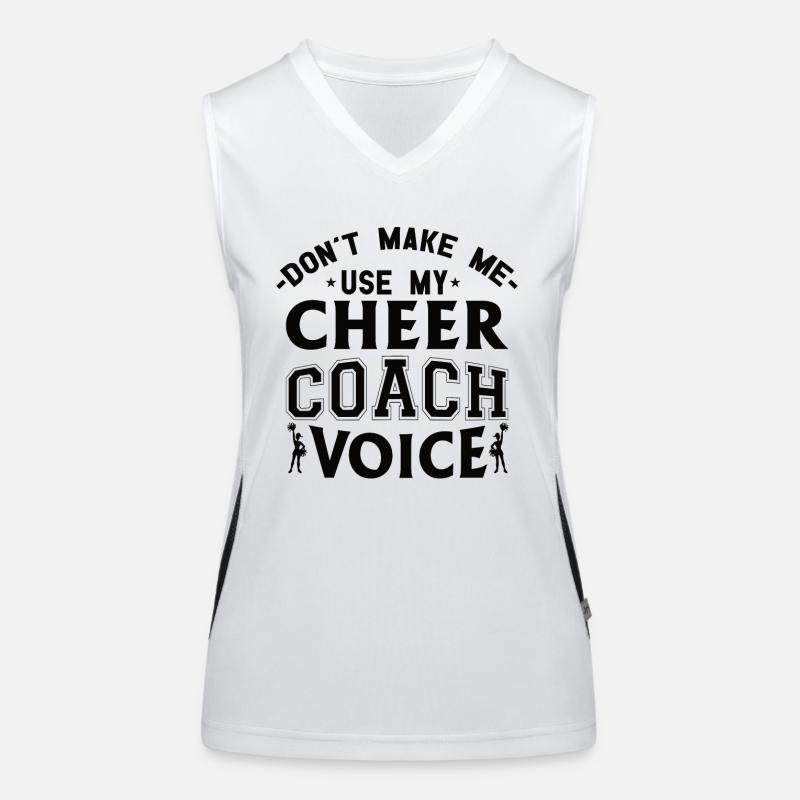 Cheerleader Trainer Gift - Women's Functional Contrast Tank Top - white/black